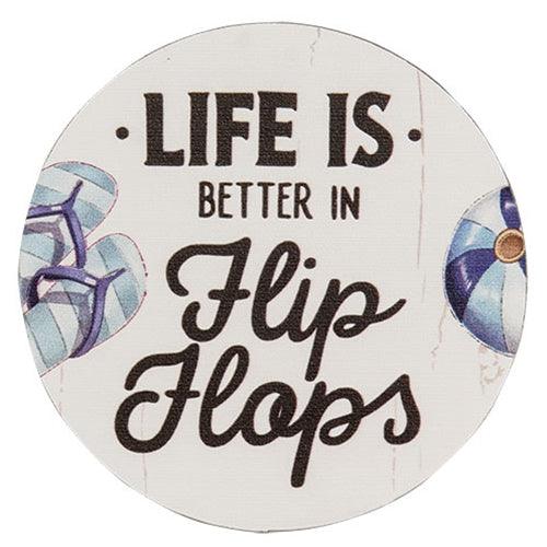 Beach Sayings Round Magnet 3 Asstd - The Fox Decor