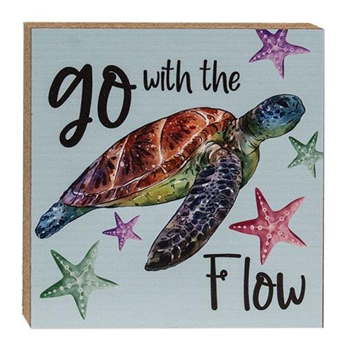 Chill Turtle Sayings Square Block 2 Asstd - The Fox Decor