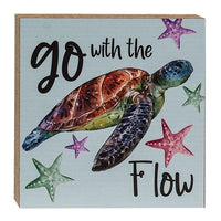 Chill Turtle Sayings Square Block 2 Asstd - The Fox Decor