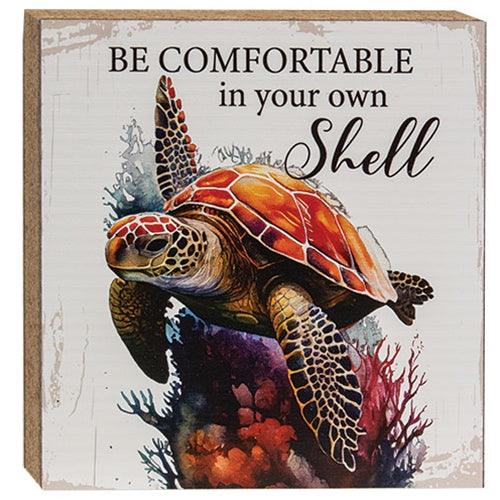 Chill Turtle Sayings Square Block 2 Asstd - The Fox Decor