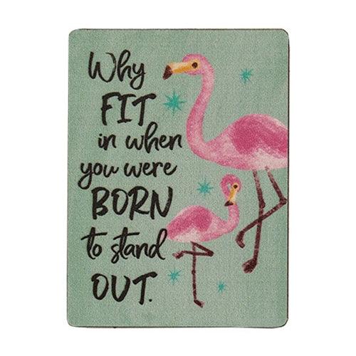 Flamingo Wisdom Rectangle Magnet 3 Asstd - The Fox Decor