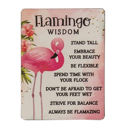 Flamingo Wisdom Rectangle Magnet 3 Asstd - The Fox Decor