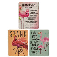 Flamingo Wisdom Rectangle Magnet 3 Asstd - The Fox Decor