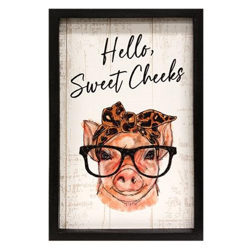 Hello Sweet Cheeks Piggy Frame - The Fox Decor