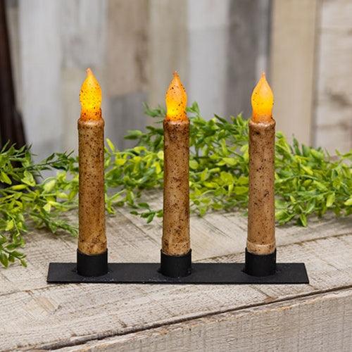 Triple Iron Taper Holder - The Fox Decor