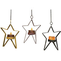 Hanging Whimsical Tealight Star - 3 Asst - The Fox Decor