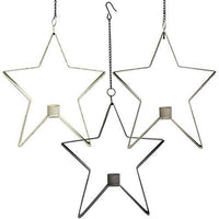 Farmhouse Colors Star Taper Holder 4 3 Asstd - The Fox Decor