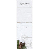 Let It Snow Pinecone Long Notepad - The Fox Decor