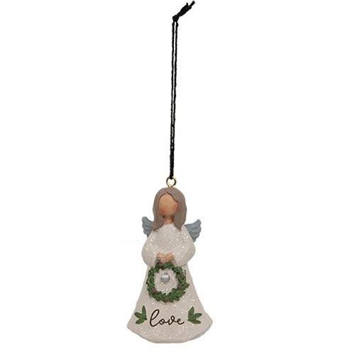 3 Set Believe Love Faith Resin Angel Ornaments - The Fox Decor