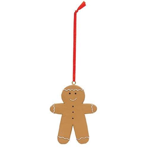 Resin Baby Gingerbread Cookie Ornament w Red Hanger - The Fox Decor