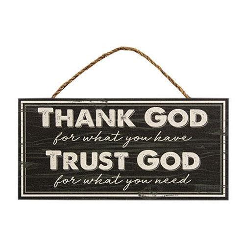 Thank God Rope Hanger - The Fox Decor