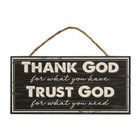 Thank God Rope Hanger - The Fox Decor