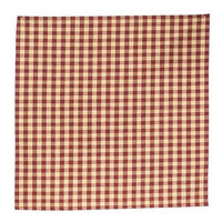 Burgundy & Tan Check Fabric Napkin - The Fox Decor