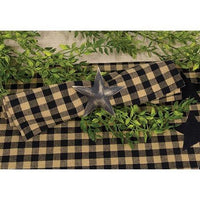 Black & Tan Check Fabric Napkin - The Fox Decor