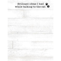 Brilliant Ideas I Had While Talking to the Cat Notepad - The Fox Decor