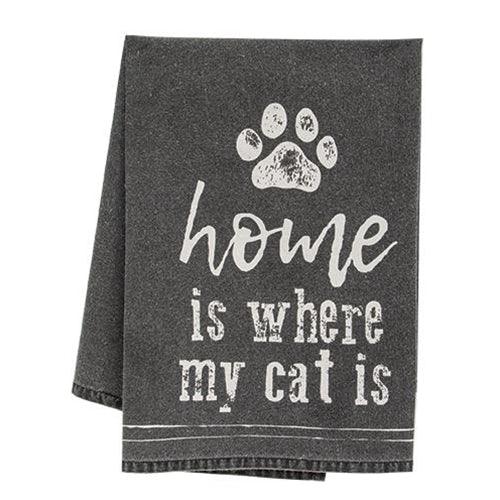 Home Is Where My Cat Is Dish Towel - The Fox Decor