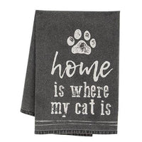 Home Is Where My Cat Is Dish Towel - The Fox Decor