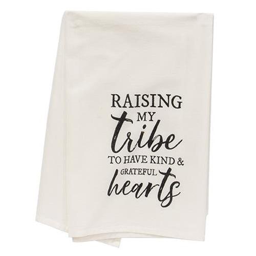 ^^Raising My Tribe To Have Kind And Grateful Hearts Dish Towel - The Fox Decor