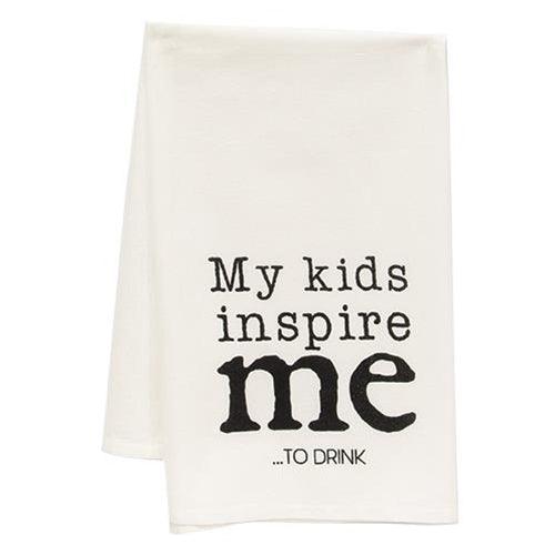 My Kids Inspire Me To Drink Dish Towel - The Fox Decor