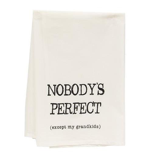 Nobody's Perfect Except My Grandkids Dish Towel - The Fox Decor