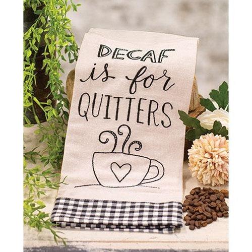 Decaf is for Quitters Dish Towel - The Fox Decor