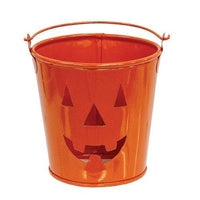 Orange Jack Face Metal Bucket - The Fox Decor