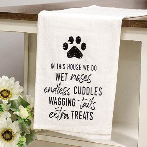 Wet Noses Endless Cuddles Wagging Tails Dish Towel - The Fox Decor