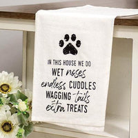 Wet Noses Endless Cuddles Wagging Tails Dish Towel - The Fox Decor