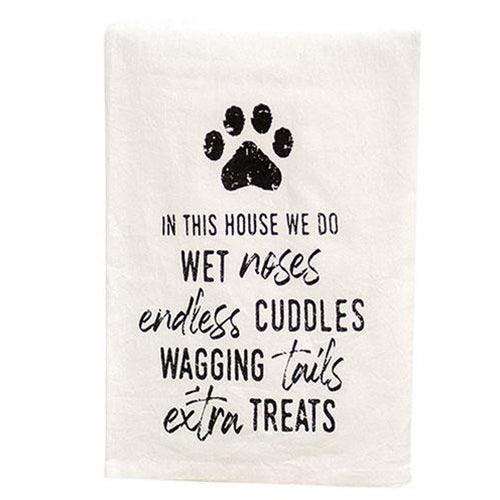 Wet Noses Endless Cuddles Wagging Tails Dish Towel - The Fox Decor