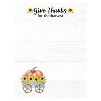 Give Thanks for the Harvest Notepad - The Fox Decor