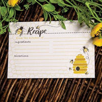 24 Pkg Bee Recipe Cards - The Fox Decor