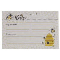 24 Pkg Bee Recipe Cards - The Fox Decor