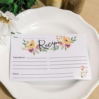 24 Pkg Floral Recipe Cards - The Fox Decor