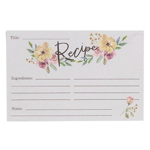 24 Pkg Floral Recipe Cards - The Fox Decor
