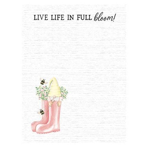 Live Life in Full Bloom Notepad - The Fox Decor