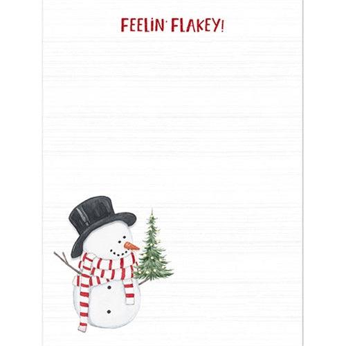 Feelin Flakey! Snowman Notepad - The Fox Decor