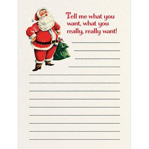 Tell Me What You Want Santa Notepad - The Fox Decor