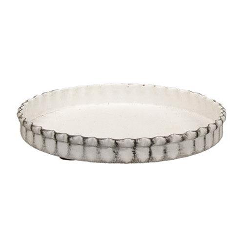Shabby Chic Fluted Candle Pan 4 - The Fox Decor