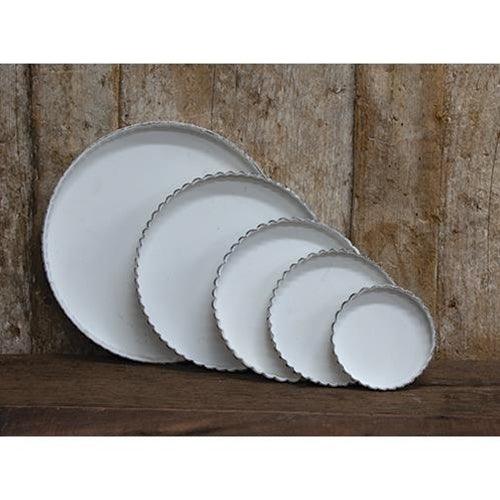 Shabby Chic Fluted Candle Pan 4 - The Fox Decor