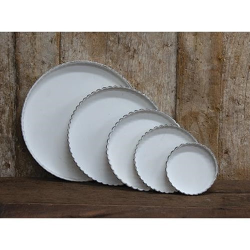 Shabby Chic Fluted Candle Pan 3" - The Fox Decor