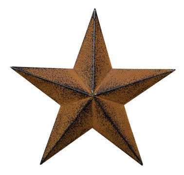 Rust & Black Finish Barn Star 12 - The Fox Decor