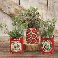 Be Merry and Bright Metal Can - The Fox Decor