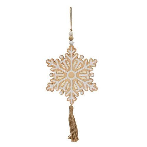 Stellar Snowflake Wood Ornament - The Fox Decor