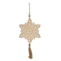 Stellar Snowflake Wood Ornament - The Fox Decor