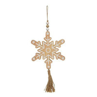 Cutout Snowflake Wood Ornament - The Fox Decor