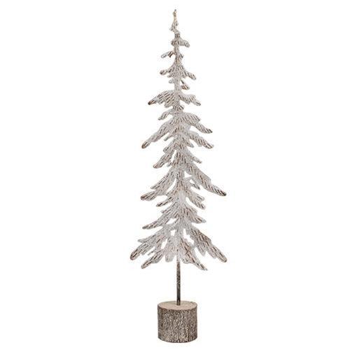 Medium White Washed Metal Christmas Tree - The Fox Decor