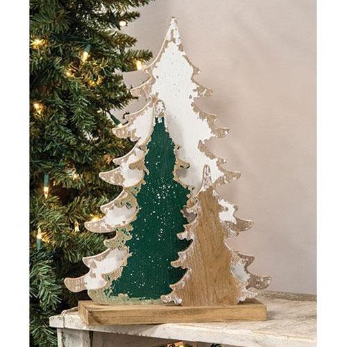 Tiered Wooden Christmas Trees - The Fox Decor