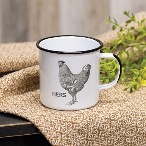 Hers Chicken Enamel Mug - The Fox Decor