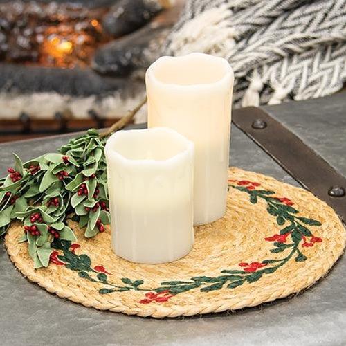 Mistletoe Wreath Jute Table Mat - The Fox Decor