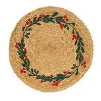 Mistletoe Wreath Jute Table Mat - The Fox Decor
